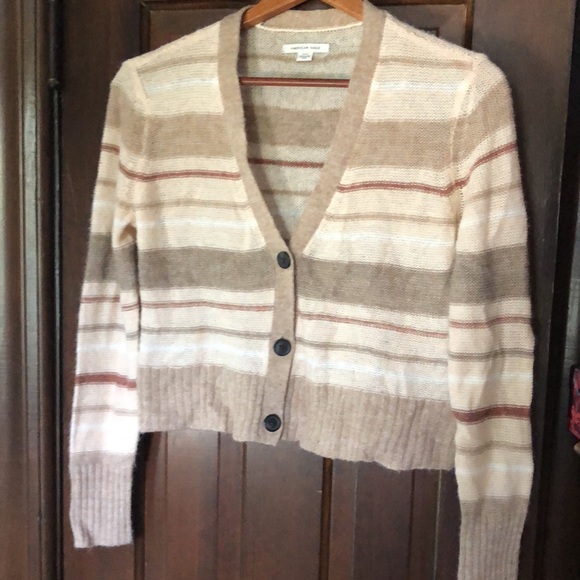 American Eagle striped #cropped sweater size Small - Picture 1 of 5
